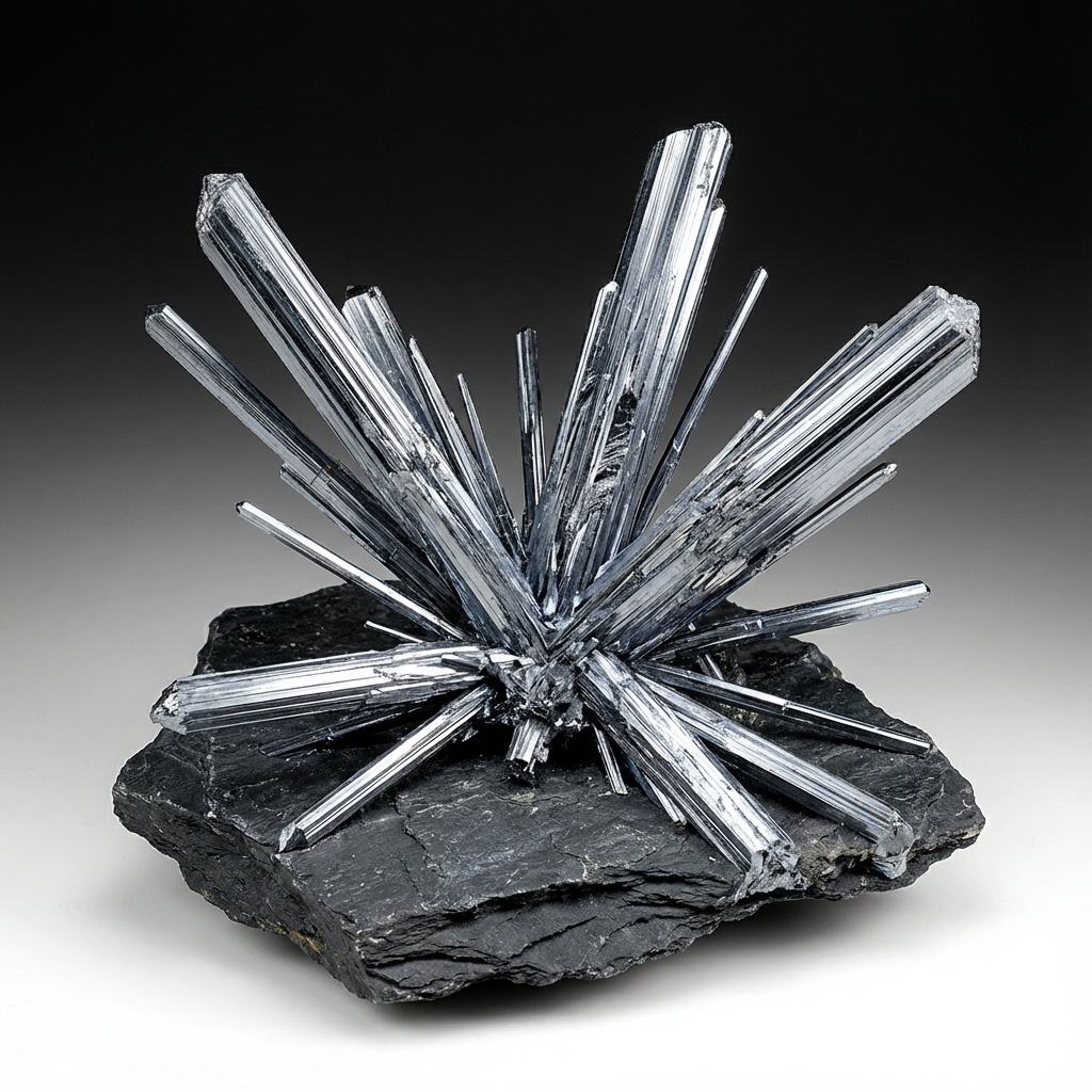 Stibnite Crystal Specimen