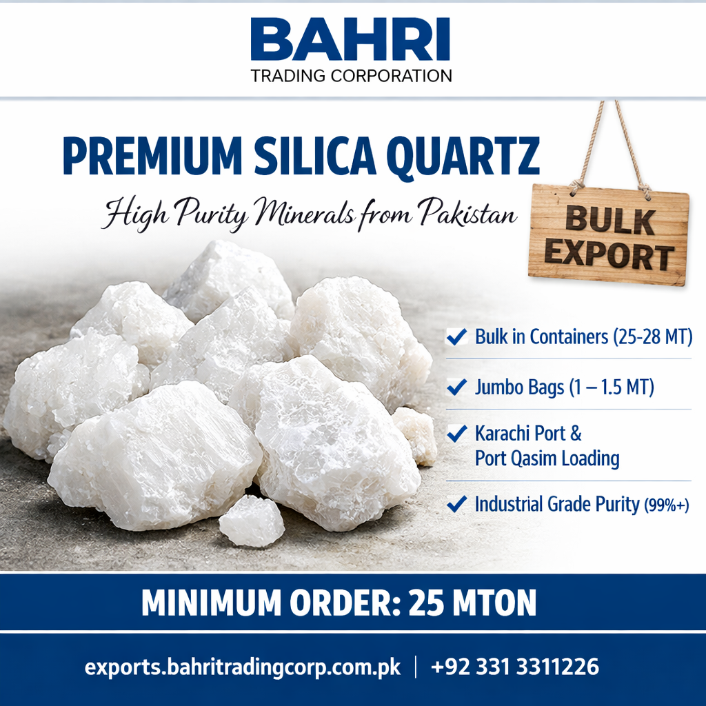 Silica Quartz Exporter Pakistan Bahri Trading Corporation